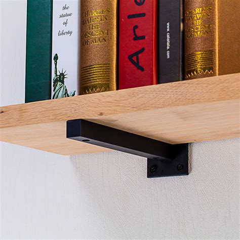 small black matte metal shelf bracket|decorative wall shelf brackets.